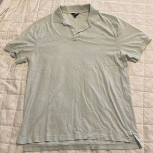 J crew Men’s Short sleeve polo, light green, size M